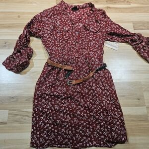 Long Sleeve floral western dress